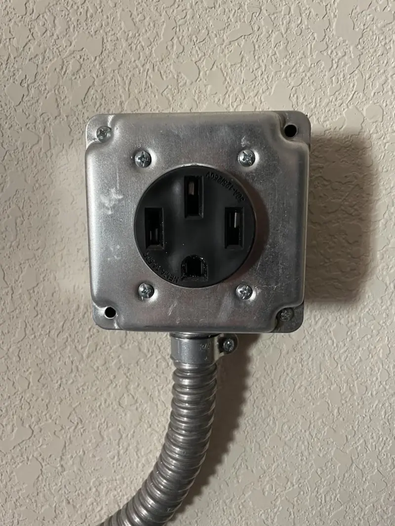 NEMA 14-50 outlet installed for Electrical Panel Upgrade in Northlake